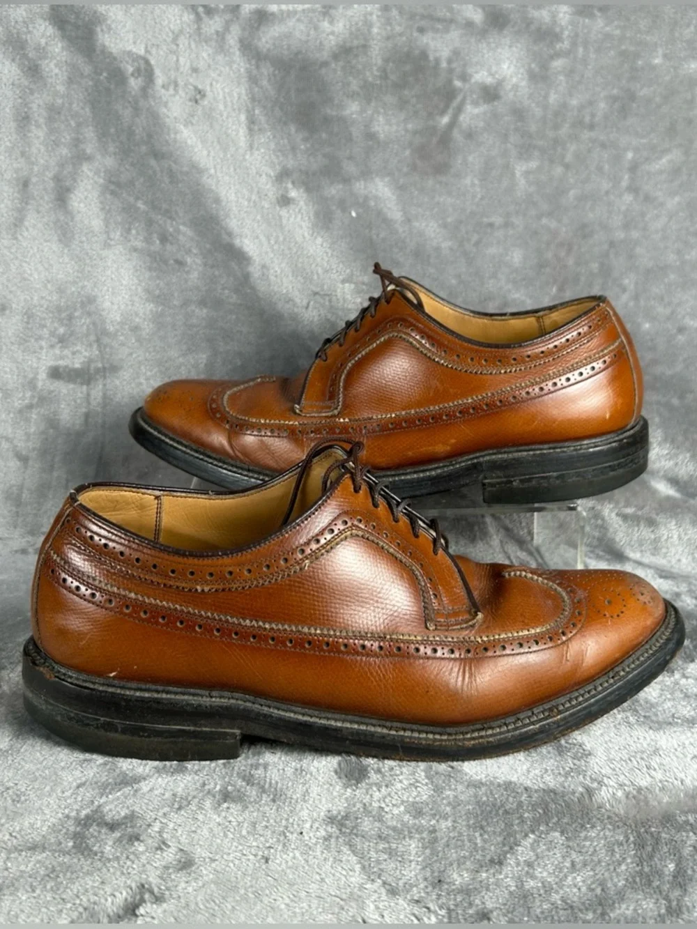 Vintage Mason Executive‎ Imperial Wing Tip Brogue Oxfords Mens 7.5 EEE Brown